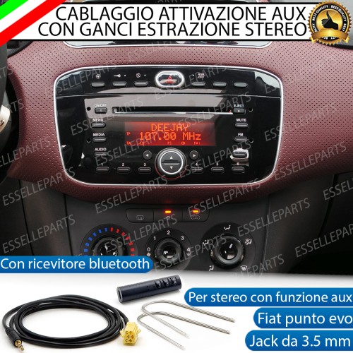 Cavo Attivazione Aux retrofit + Bluetooth Stereo per Fiat Punto Evo SENZA STEREO DELPHI