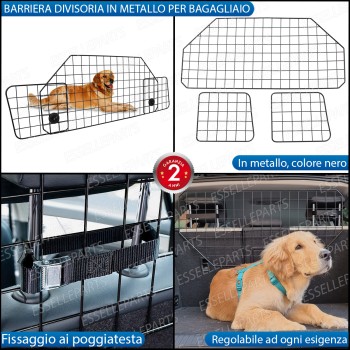 SOLO PER MODELLI STATION WAGON Griglia Divisoria Modulabile Bagagliaio Auto per Cani