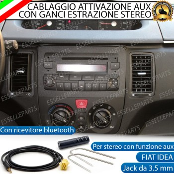 Cavo Aux + Bluetooth + Kit Smontaggio Stereo Specifico per Fiat Idea Retrofit MP3