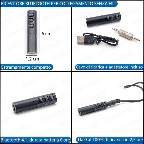 Cavo Aux + Bluetooth + Kit Smontaggio Stereo Lancia Musa Dal 2008 al 2010 Retrofit MP3