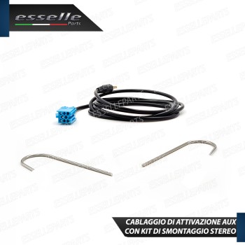 Cavo Attivazione Aux retrofit Stereo per Fiat Panda MK3 CON RADIO CONTINENTAL E CD, SENZA USB E BLU&ME