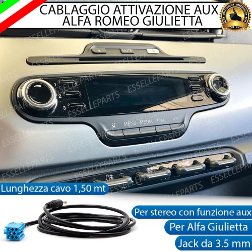 Cavo Aux Stereo Specifico per Alfa Romeo Giulietta Fino al 2013 Retrofit MP3