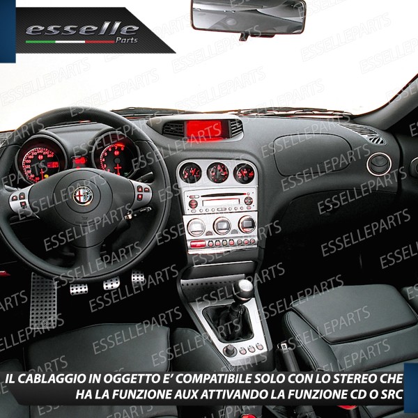 Cavo Aux + Kit Smontaggio Stereo per Alfa Romeo 156 Pre-Restyling Retrofit MP3