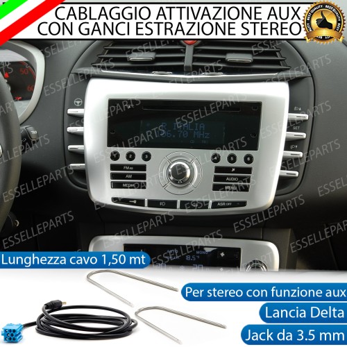 Cavo Aux + Kit Smontaggio Stereo Specifico per Lancia Delta Retrofit MP3