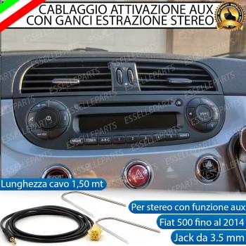 Cavo Aux + Kit Smontaggio Stereo Specifico per Fiat 500 Pre-Restyling Retrofit MP3