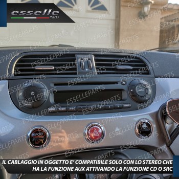 Cavo Aux + Kit Smontaggio Stereo Specifico per Fiat 500 Pre-Restyling Retrofit MP3
