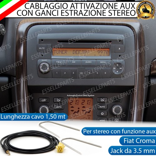 Cavo Aux + Kit Smontaggio Stereo Specifico per Fiat Croma Retrofit MP3