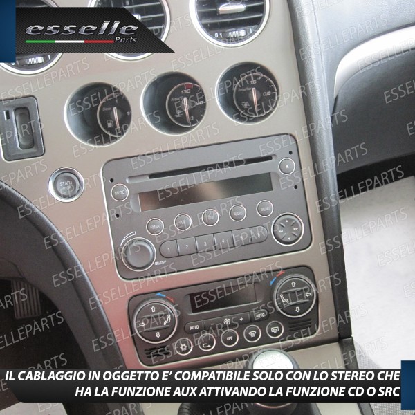 Cavo Aux + Kit Smontaggio Stereo Specifico per Alfa Romeo Spider Retrofit MP3