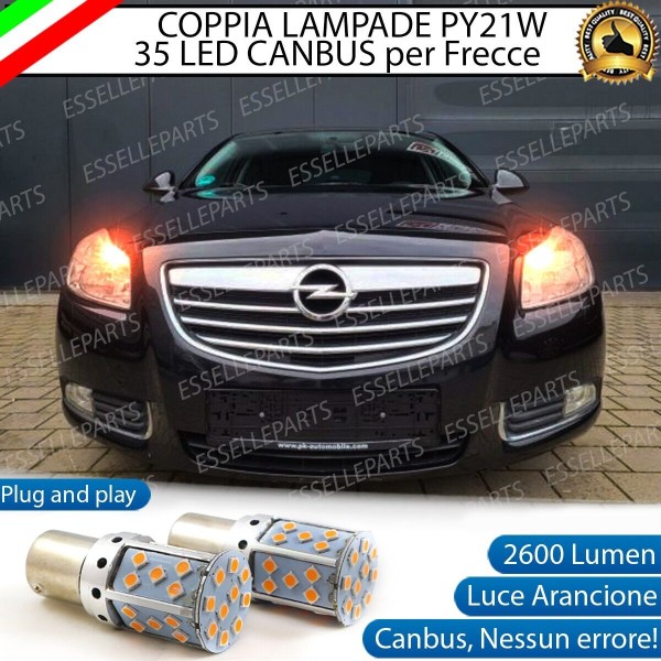 Coppia Frecce Anteriori PY21W 35 LED Canbus per Opel Insignia CON FARI ALOGENI