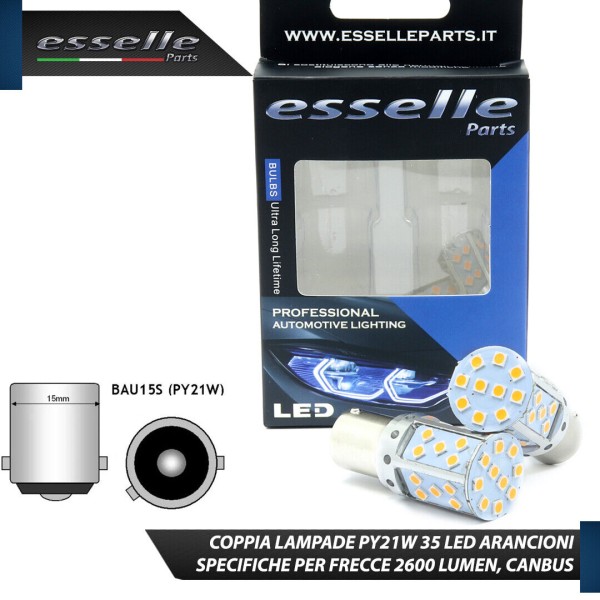 Coppia Frecce Anteriori PY21W 35 LED Canbus per Opel Insignia CON FARI ALOGENI