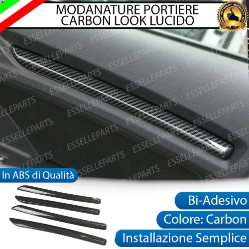 4 x Modanature Portiere interne in Carbon Look per AUDI A3 8V