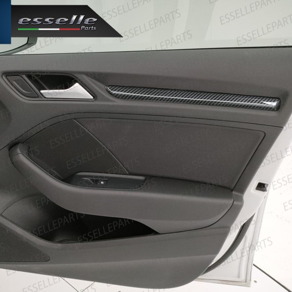 4 x Modanature Portiere interne in Carbon Look per AUDI A3 8V