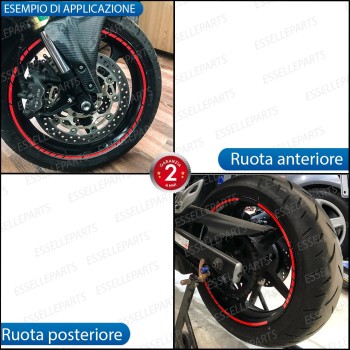 Bordo - DESIGN RACE ROSSO - adesivo per ruote moto,motorini,scooter