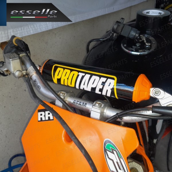 Paracolpi Protaper Nero ARANCIONE per Manubrio Enduro Cross in Schiuma