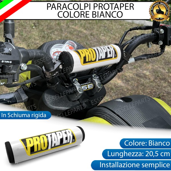 Paracolpi Protaper BIANCO per Manubrio Enduro Cross in Schiuma