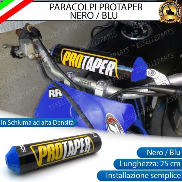 Paracolpi Protaper Nero BLU per Manubrio Enduro Cross in Schiuma