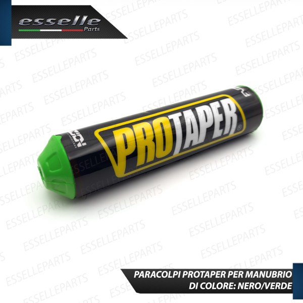Paracolpi Protaper Nero VERDE per Manubrio Enduro Cross in Schiuma