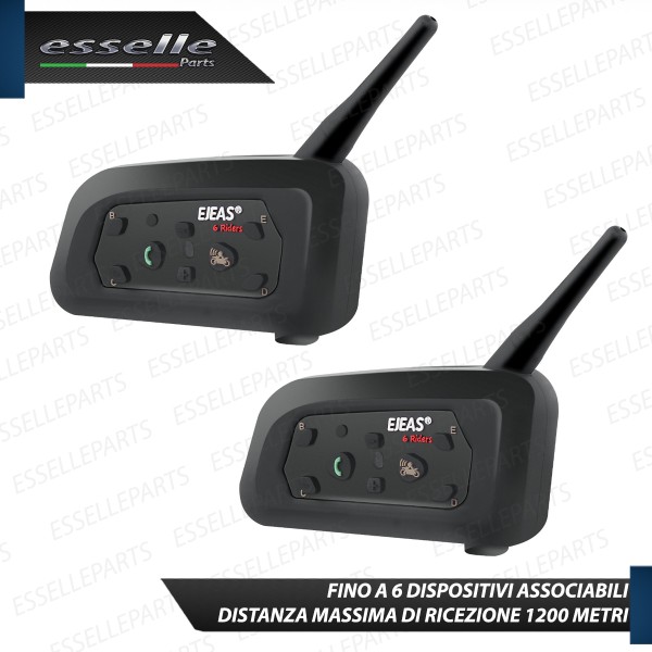 Kit Interfono Auricolare e Microfono Bluetooth BTX EJEAS V6 Per Casco