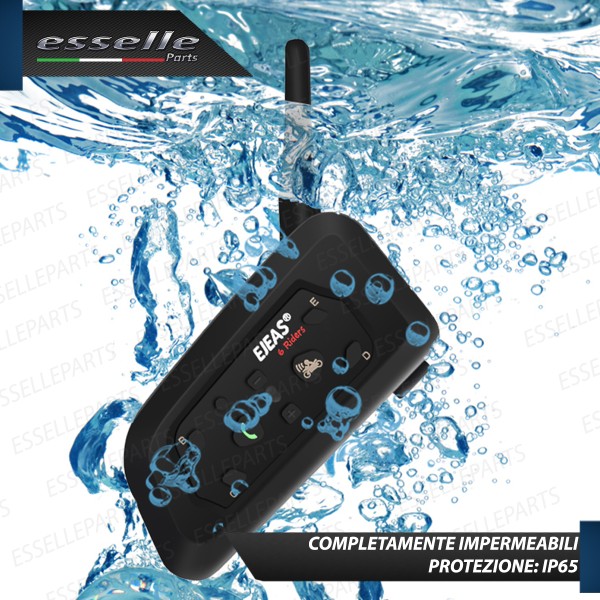 Kit Interfono Auricolare e Microfono Bluetooth BTX EJEAS V6 Per Casco