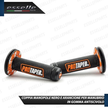 Manopole Antiscivolo - NERO ARANCIONE - specifiche per moto, motorini, scooter, quad Manopole Antiscivolo - NERO ARANCIONE - specifiche per moto, motorini, scooter, quad