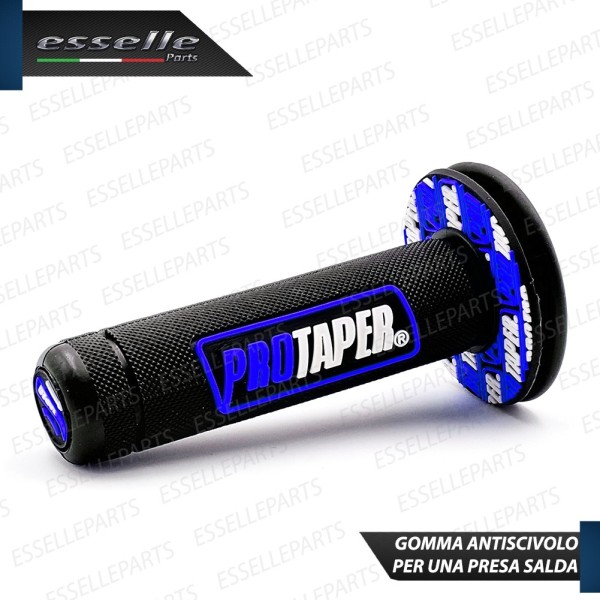Manopole Antiscivolo - NERO BLU - specifiche per moto, motorini, scooter, quad