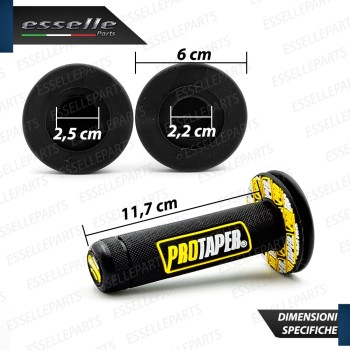 Manopole Antiscivolo - NERO GIALLO - specifiche per moto, motorini, scooter, quad Manopole Antiscivolo - NERO GIALLO - specifiche per moto, motorini, scooter, quad