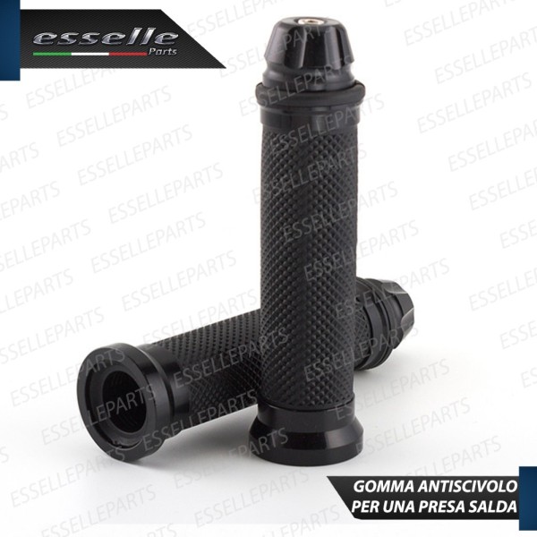 Manopole Antiscivolo - NERO - con Contrappesi per Manubrio moto,motorini, scooter