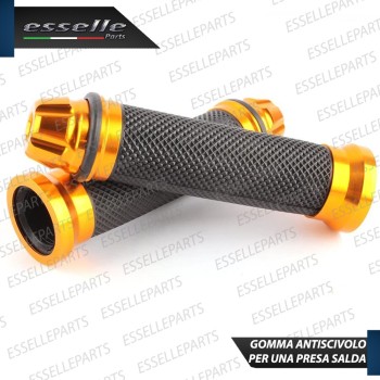 Manopole Antiscivolo - ORO - con Contrappesi per Manubrio moto,motorini, scooter Manopole Antiscivolo - ORO - con Contrappesi per Manubrio moto,motorini, scooter