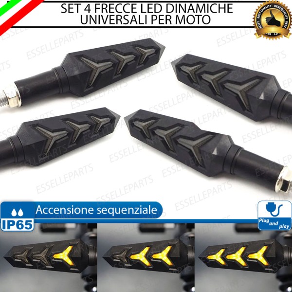 Set 4 Frecce LED con accensione Dinamica o Statica ARANCIONE per CAGIVA