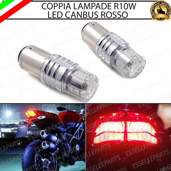Coppia Lampade LED R10W rosso Stop Posteriori