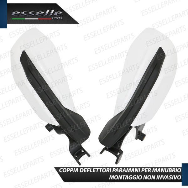Paramani Deflettori in ABS - BIANCO - per Manubrio moto,motorini,scooter