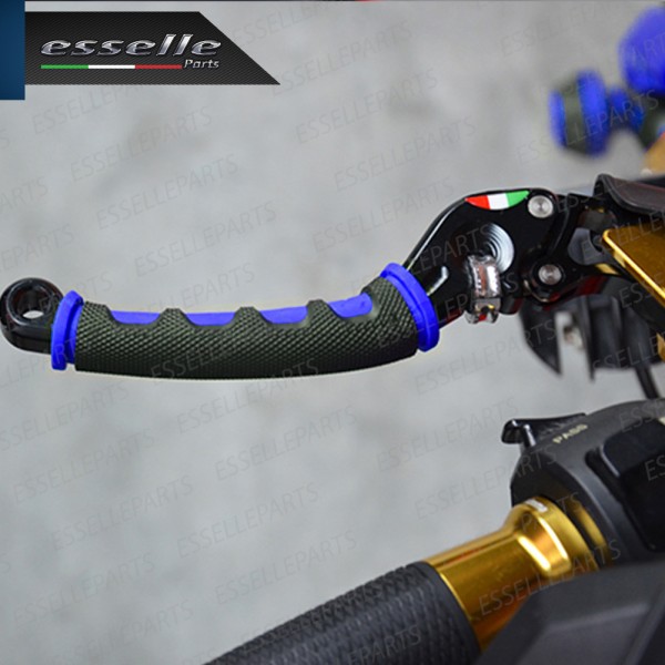 Coppia Copri Leve in Silicone Colore Nero e Blu Specifiche per moto,scooter,quad