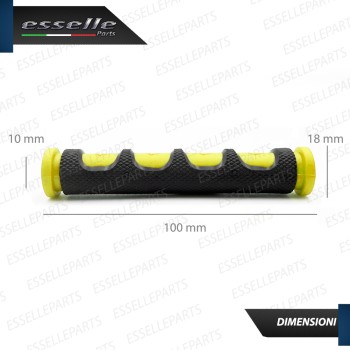 Coppia Copri Leve in Silicone Colore Nero e Giallo Specifiche per moto,scooter,quad