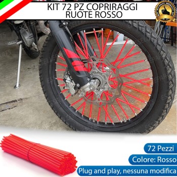 Kit Cover - ROSSO - Raggi in ABS per moto,motorini,scooter CAGIVA Kit Cover - ROSSO - Raggi in ABS per moto,motorini,scooter CAGIVA