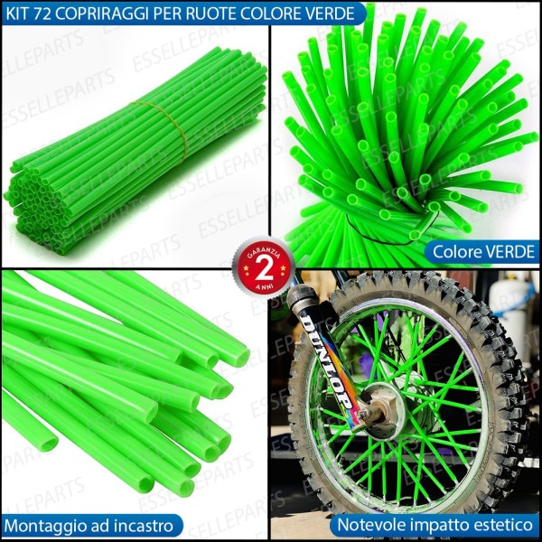 Kit Cover - VERDE - Raggi in ABS per moto,motorini,scooter CAGIVA