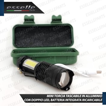 Torcia tattica Tascabile con Batteria Ricaricabile per Peugeot
