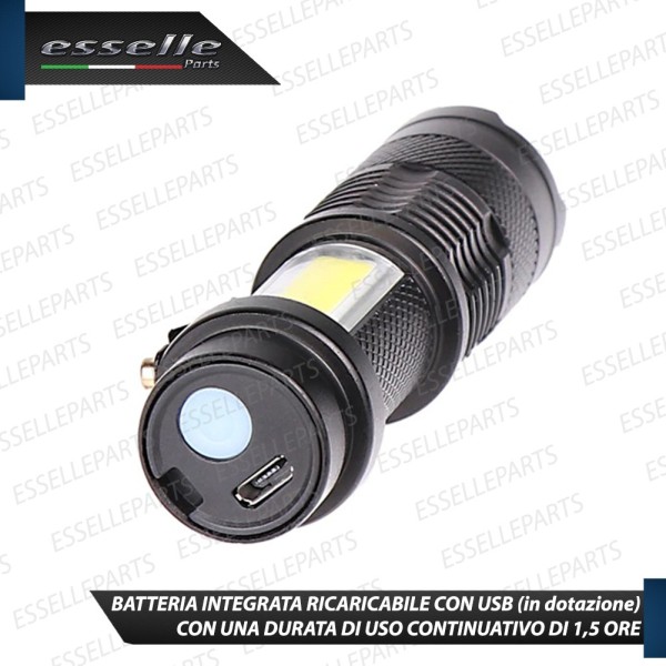 Torcia tattica Tascabile con Batteria Ricaricabile per Sym