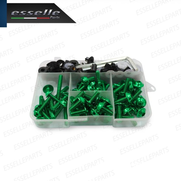 Set 195 Pezzi Bulloni Carene - VERDE LUCIDO - in metallo specifici per MALAGUTI