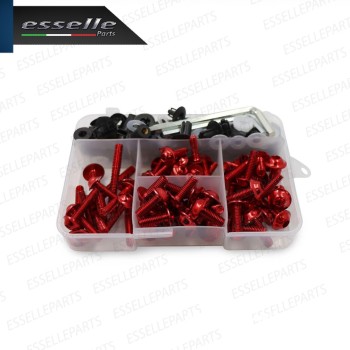 Set 195 Pezzi Bulloni Carene - ROSSO LUCIDO - in metallo specifici per MALAGUTI Set 195 Pezzi Bulloni Carene - ROSSO LUCIDO - in metallo specifici per MALAGUTI