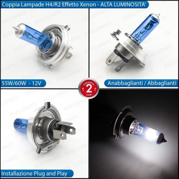 Coppia Lampade Effetto Xenon H4 R2 H5
