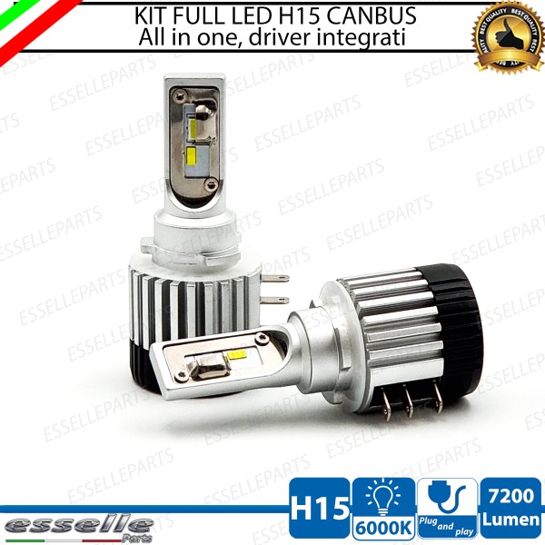 Kit LED H15 7200 CANBUS LUMEN 6000K Bianco Ghiaccio