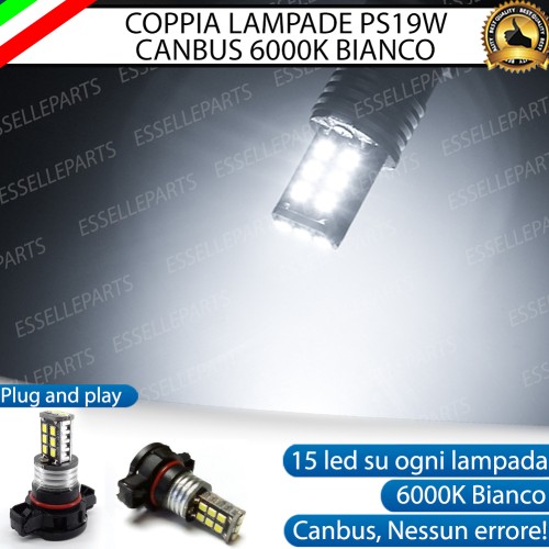 Coppia lampade PS19W LED CANBUS 6000K bianco ghiaccio