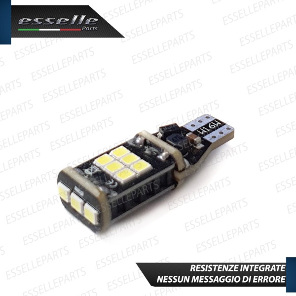 COPPIA LAMPADE T15 15 LED CANBUS 6000K BIANCO GHIACCIO