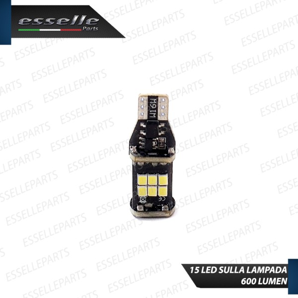 LAMPADA SINGOLA T15 15 LED CANBUS 6000K BIANCO GHIACCIO
