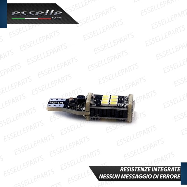 LAMPADA SINGOLA T15 15 LED CANBUS 6000K BIANCO GHIACCIO