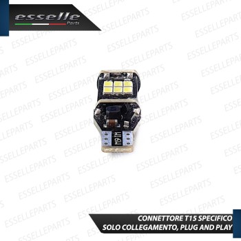 LAMPADA SINGOLA T15 15 LED CANBUS 6000K BIANCO GHIACCIO