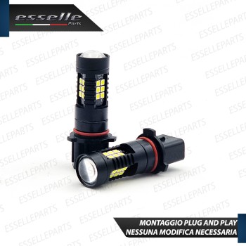 Coppia lampade PSX26W 21 LED Canbus 6000K bianco ghiaccio con lente frontale