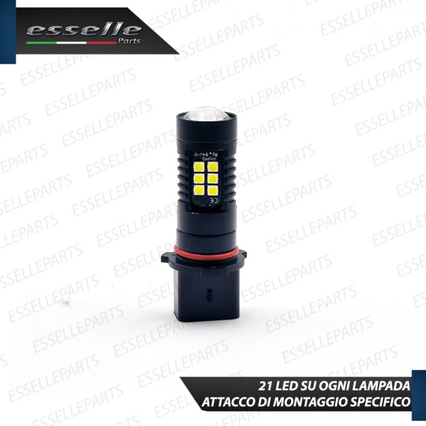 Lampada SINGOLA PSX26W 21 LED Canbus 6000K bianco ghiaccio con lente frontale