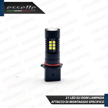 Lampada SINGOLA PSX26W 21 LED Canbus 6000K bianco ghiaccio con lente frontale
