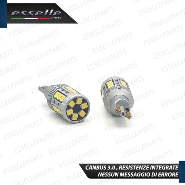 Coppia lampade T15 W16W 24 Led Canbus 3.0 6000K Bianco ghiaccio 2000 Lumen